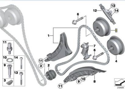 宝马750LI正时齿轮